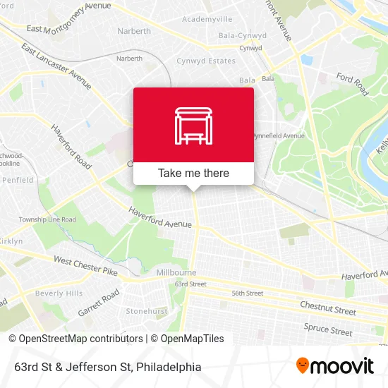 63rd St & Jefferson St map
