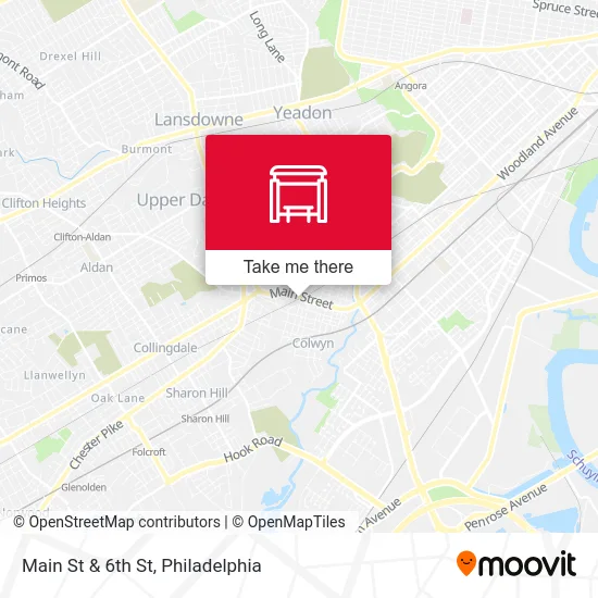 Main St & 6th St map