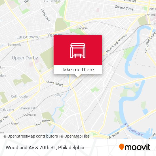 Woodland Av & 70th St map