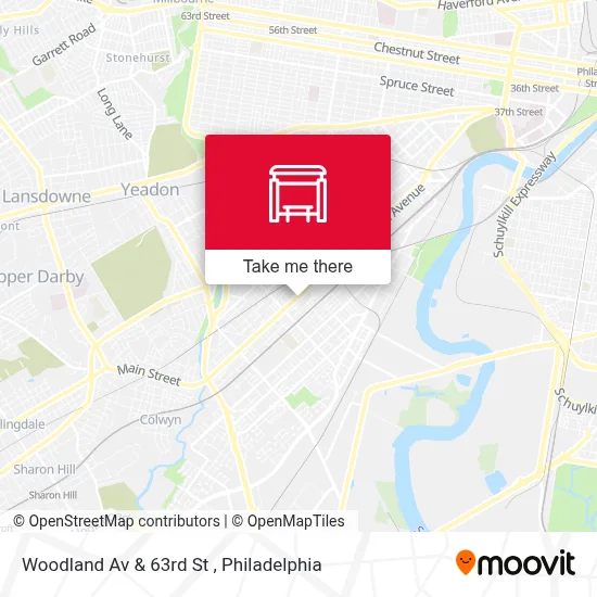 Woodland Av & 63rd St map