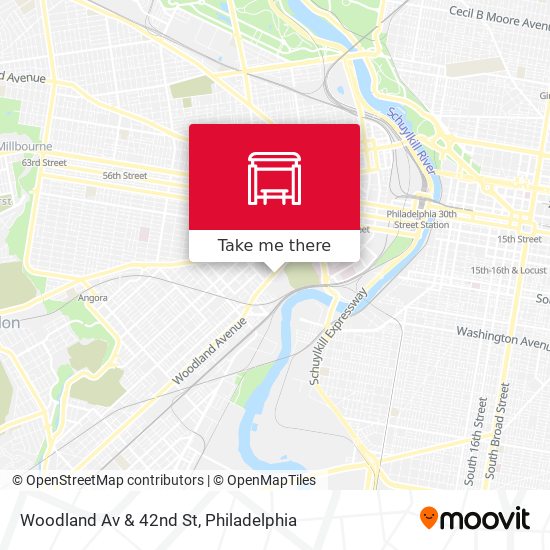 Mapa de Woodland Av & 42nd St