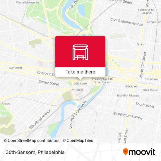 Mapa de 36th-Sansom