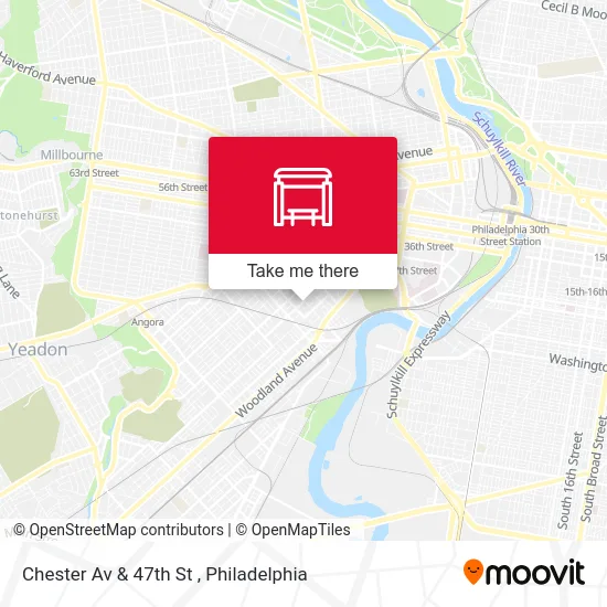 Chester Av & 47th St map