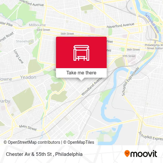 Chester Av & 55th St map