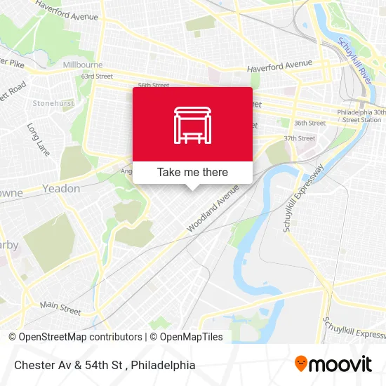 Chester Av & 54th St map