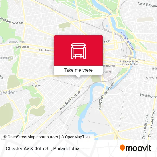 Chester Av & 46th St map