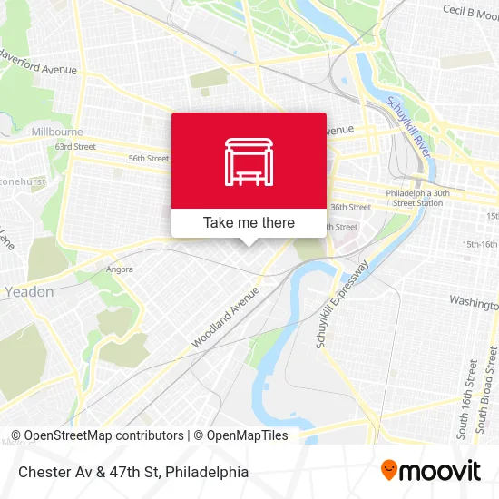 Chester Av & 47th St map