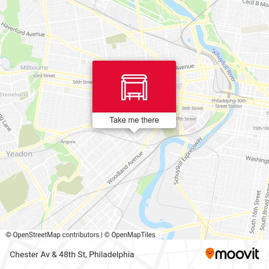 Chester Av & 48th St map