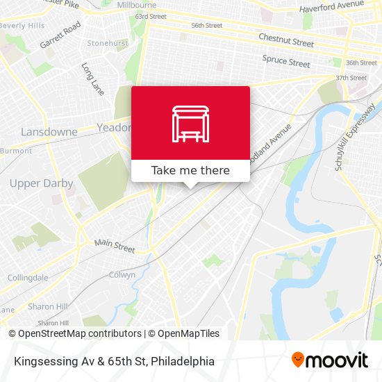 Mapa de Kingsessing Av & 65th St