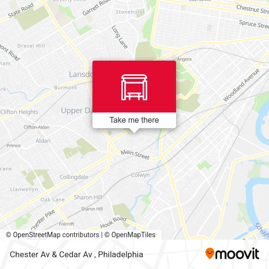 Chester Av & Cedar Av map