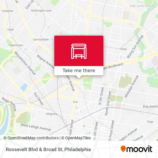 Roosevelt Blvd & Broad St map
