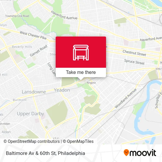 Baltimore Av & 60th St map