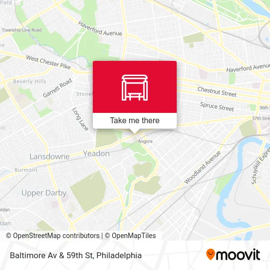 Baltimore Av & 59th St map