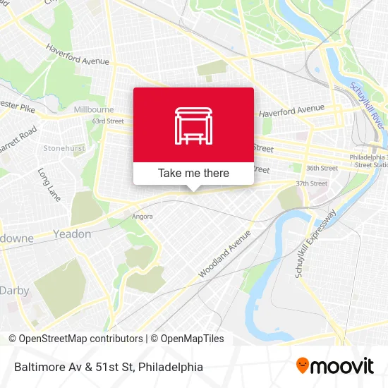 Baltimore Av & 51st St map