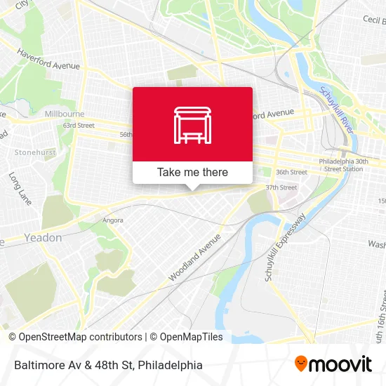 Baltimore Av & 48th St map