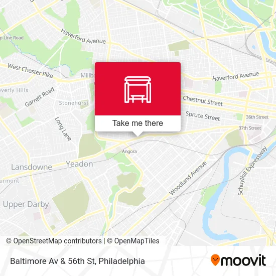 Baltimore Av & 56th St map