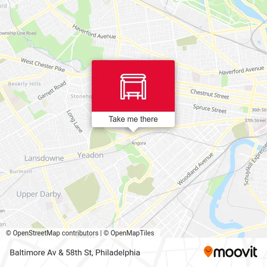 Baltimore Av & 58th St map