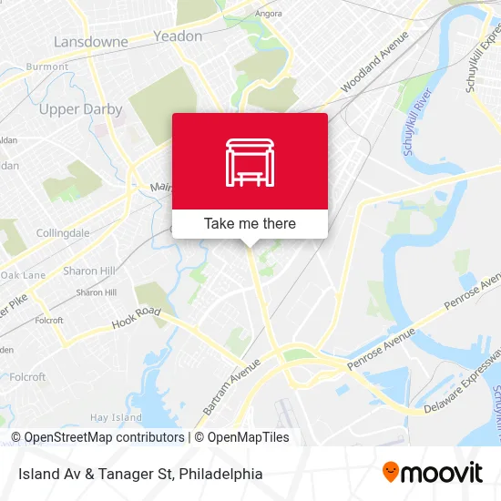 Island Av & Tanager St map