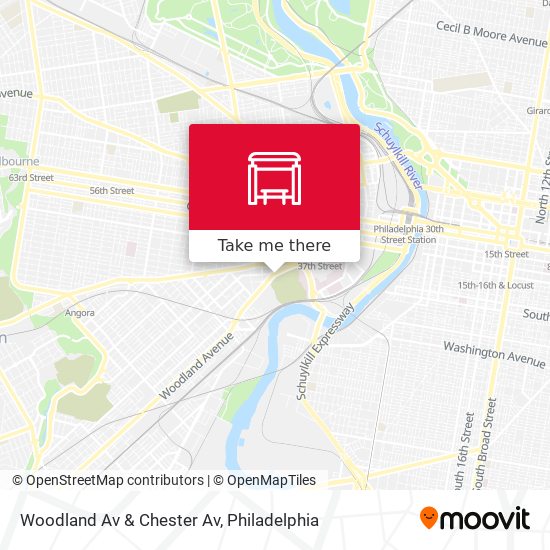 Woodland Av & Chester Av map