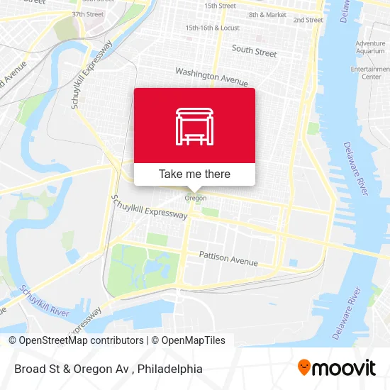 Broad St & Oregon Av map