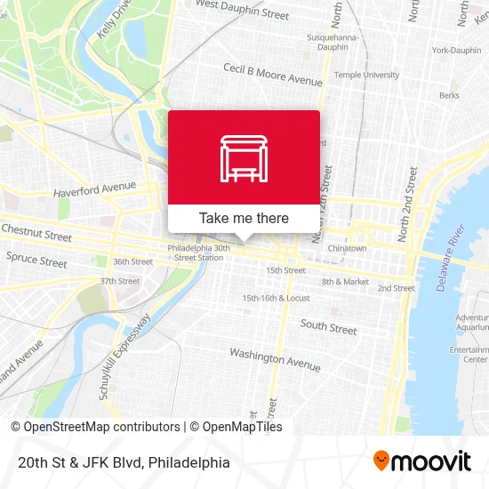 20th St & JFK Blvd map