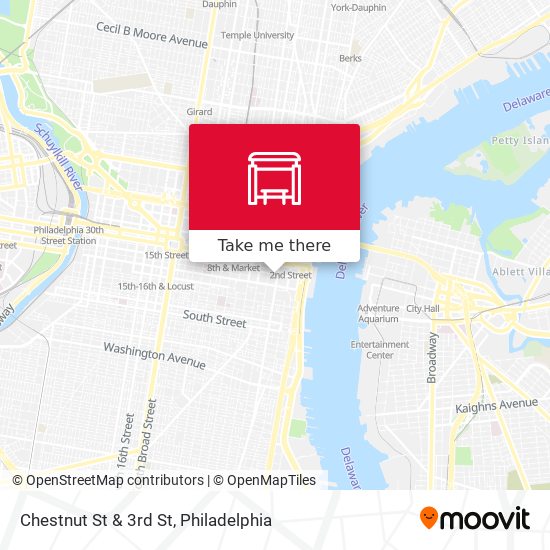 Chestnut St & 3rd St map