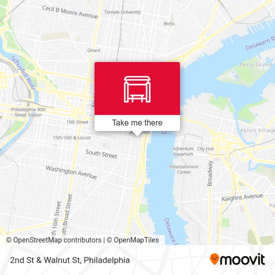Mapa de 2nd St & Walnut St