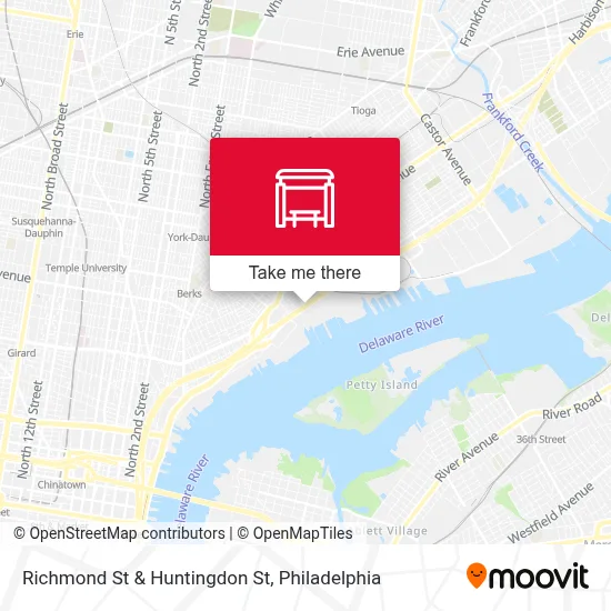 Richmond St & Huntingdon St map