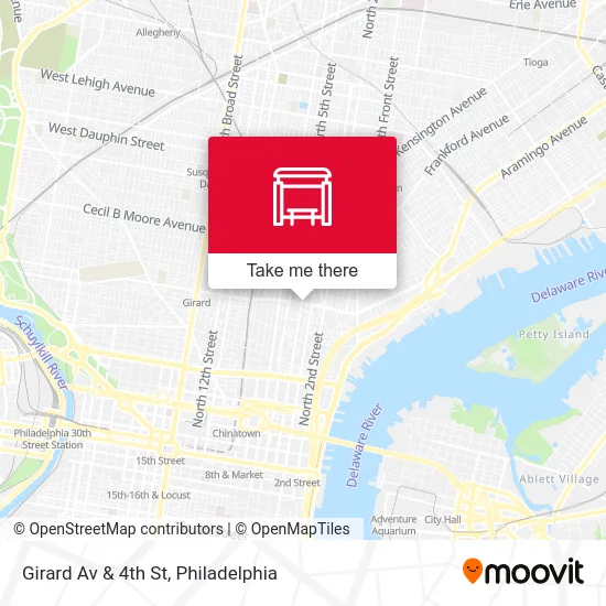Girard Av & 4th St map