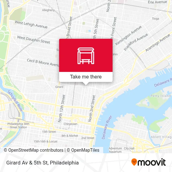 Girard Av & 5th St map