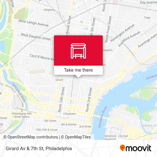 Girard Av & 7th St map