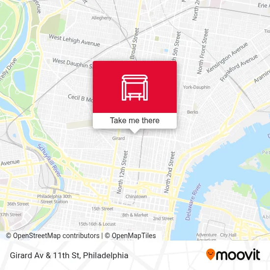 Girard Av & 11th St map