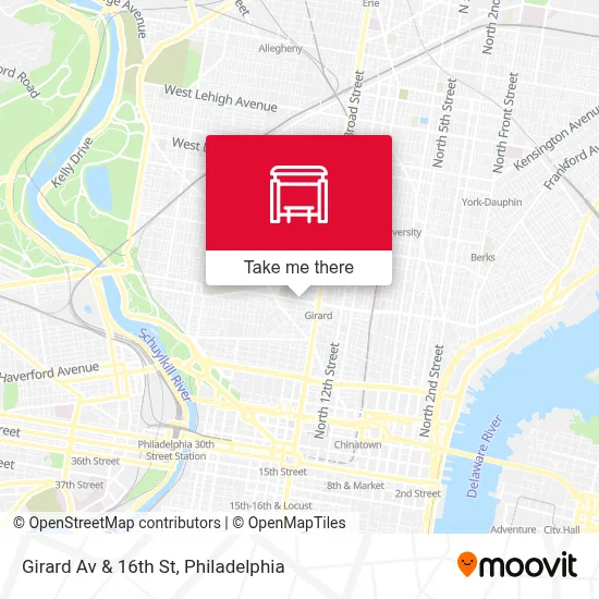 Girard Av & 16th St map