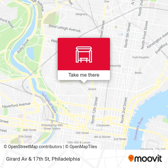 Girard Av & 17th St map