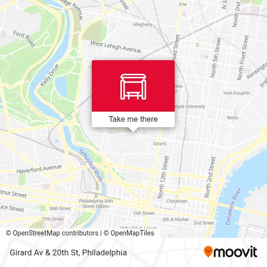 Girard Av & 20th St map