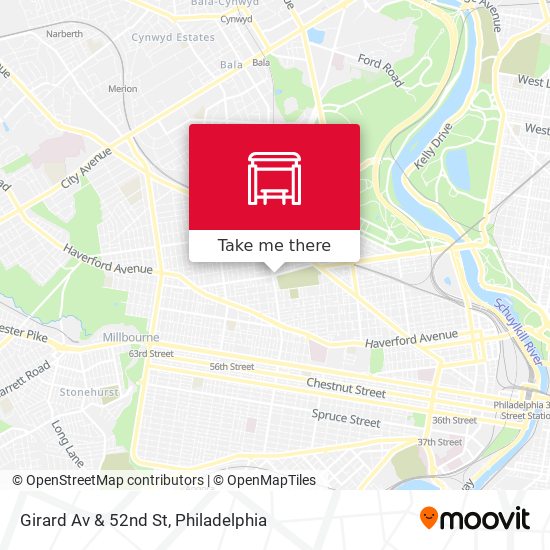 Girard Av & 52nd St map