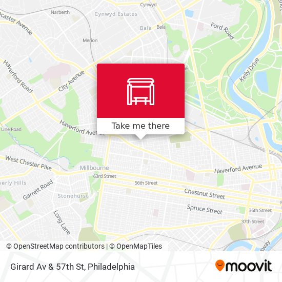 Girard Av & 57th St map