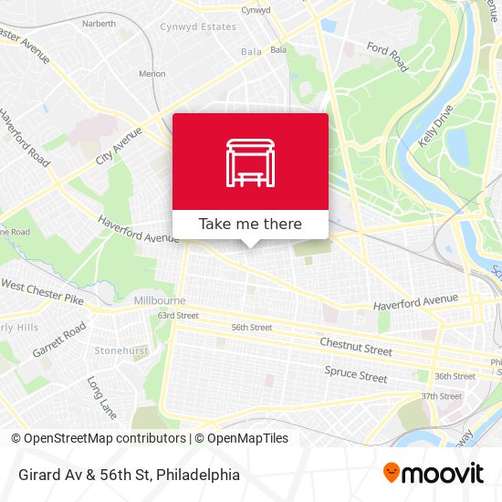 Girard Av & 56th St map