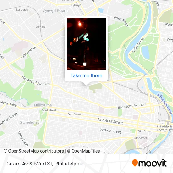 Girard Av & 52nd St map