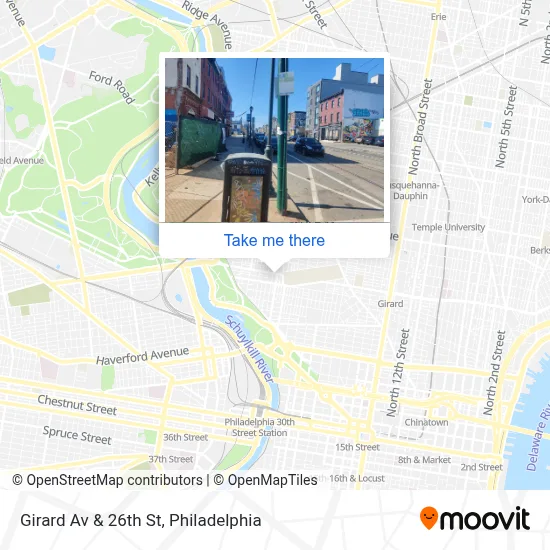 Girard Av & 26th St map