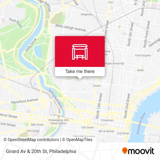 Girard Av & 20th St map