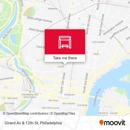 Girard Av & 12th St map