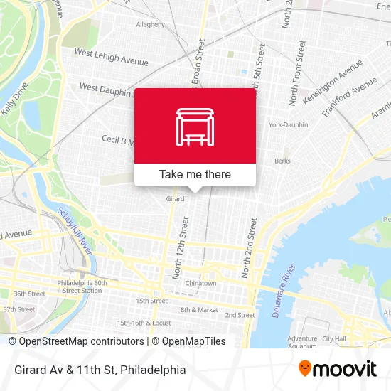 Girard Av & 11th St map