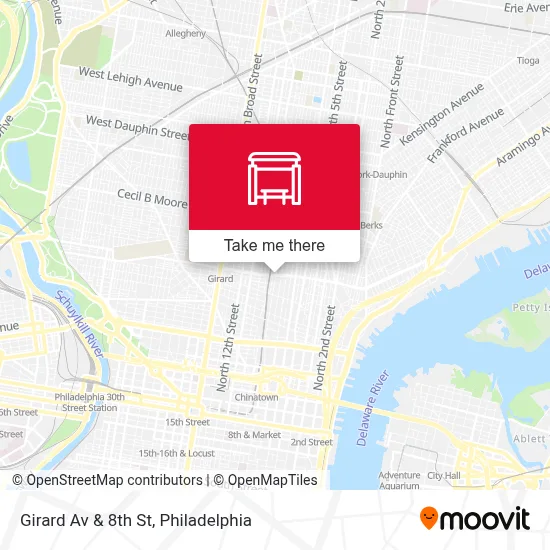 Girard Av & 8th St map