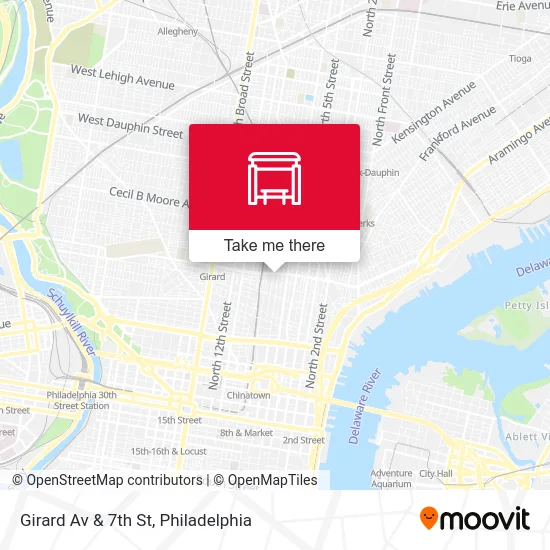 Girard Av & 7th St map