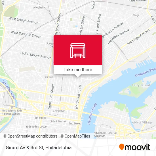 Girard Av & 3rd St map
