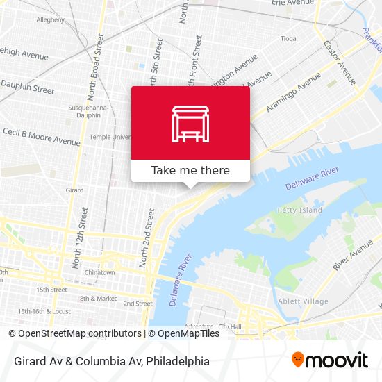 Girard Av & Columbia Av map