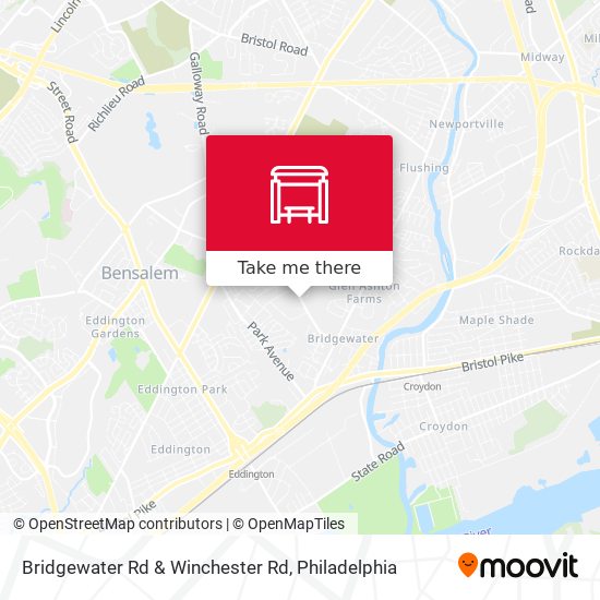 Bridgewater Rd & Winchester Rd map