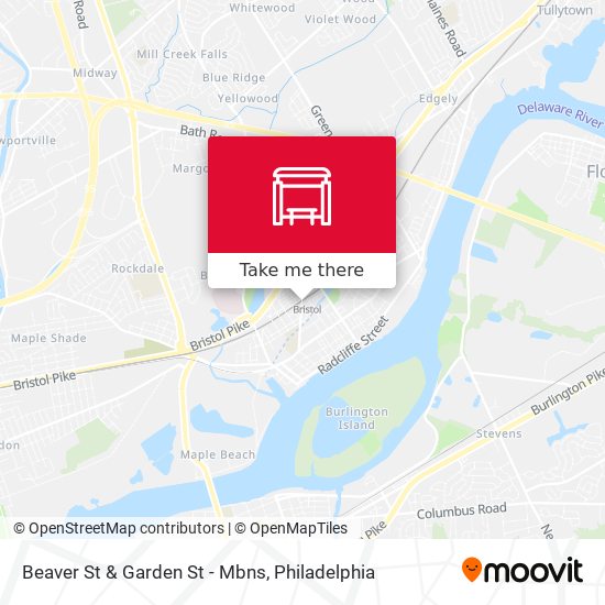 Beaver St & Garden St - Mbns map