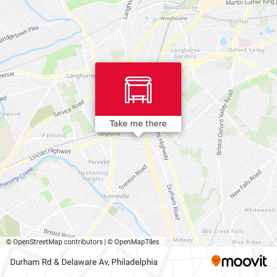 Durham Rd & Delaware Av map